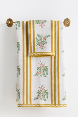 Tess Cotton Woven Floral Towel Collection | Anthropologie (US)