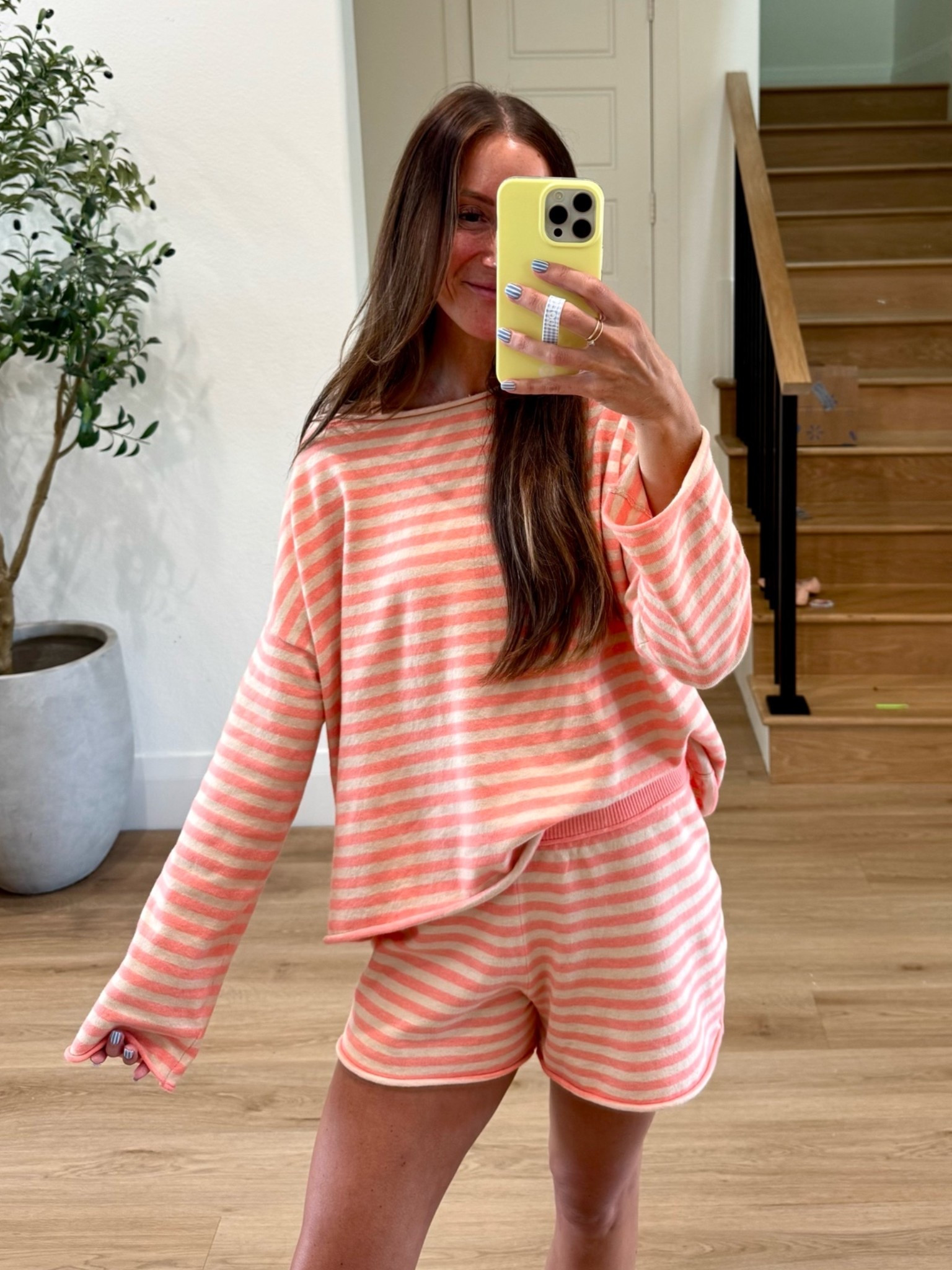 This set is so soft! It’s kinda fleecy but not thick, and comes in lots of colors! Wearing small. Aerie striped set

#LTKmomlife #LTKTravel #LTKootd