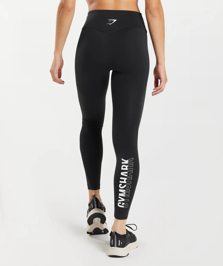 Gymshark Fraction Leggings - Black/White | Gymshark US