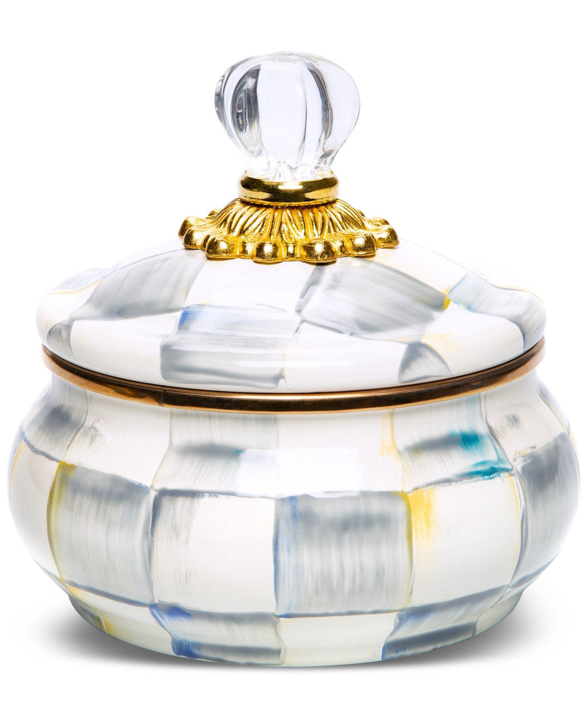 Mackenzie-Childs Sterling Check Squashed Pot | Macy's