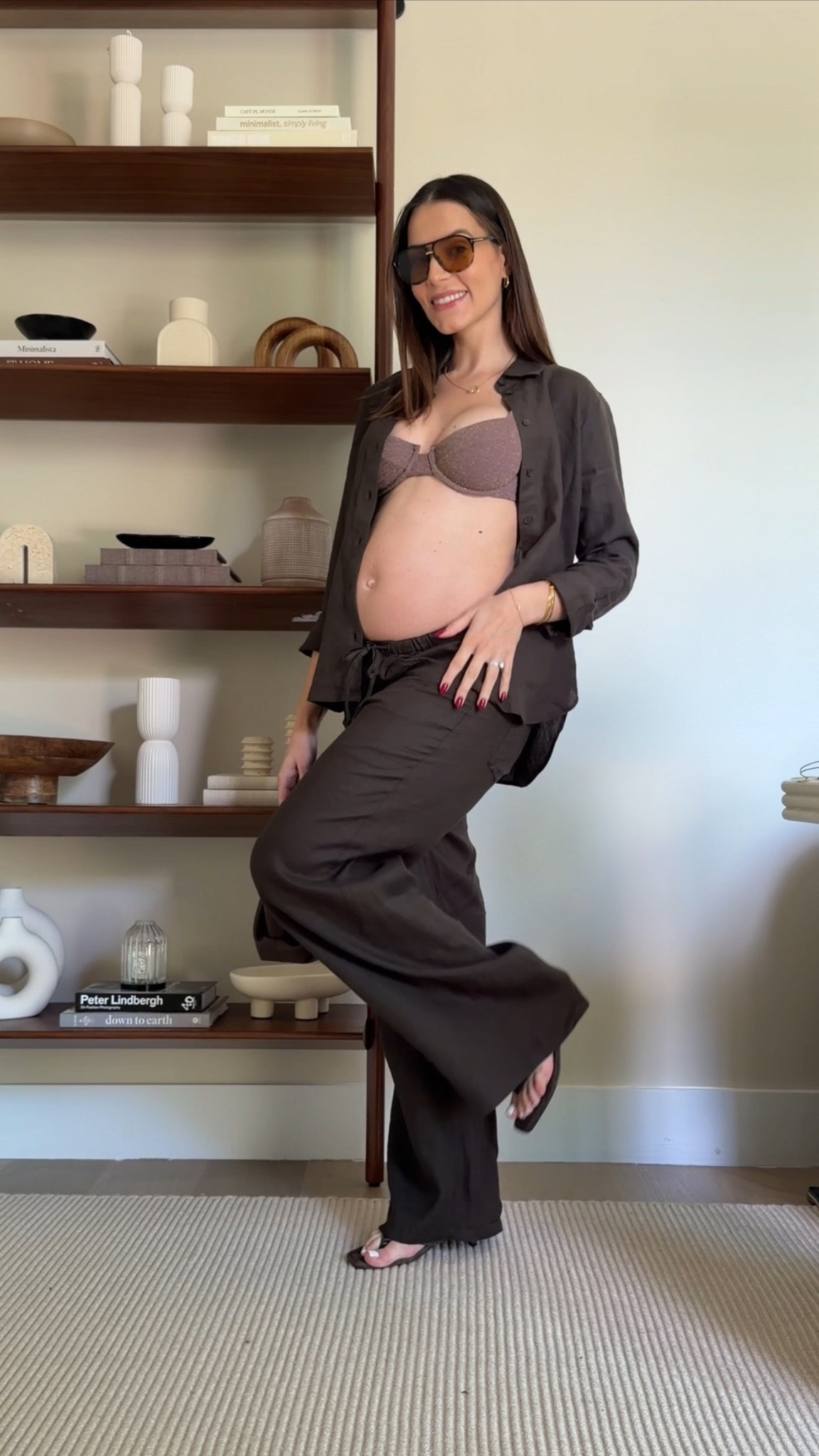 Another edition of bump friendly outfits, this time for vacation 🥹

This bikini from @VETCHY is so beautiful and has a great support, which makes it perfect for us pregnant ladies! 

Style it with some linen pants and shirt and a mini heel flip flop, trendy sunglasses and done! You have th perfect beach to street outfit 🥹🤎



#LTKTravel #LTKBump #LTKSwim