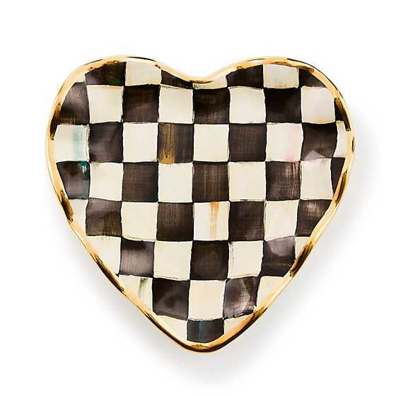 Courtly Check Fluted Heart Plate | MacKenzie-Childs
