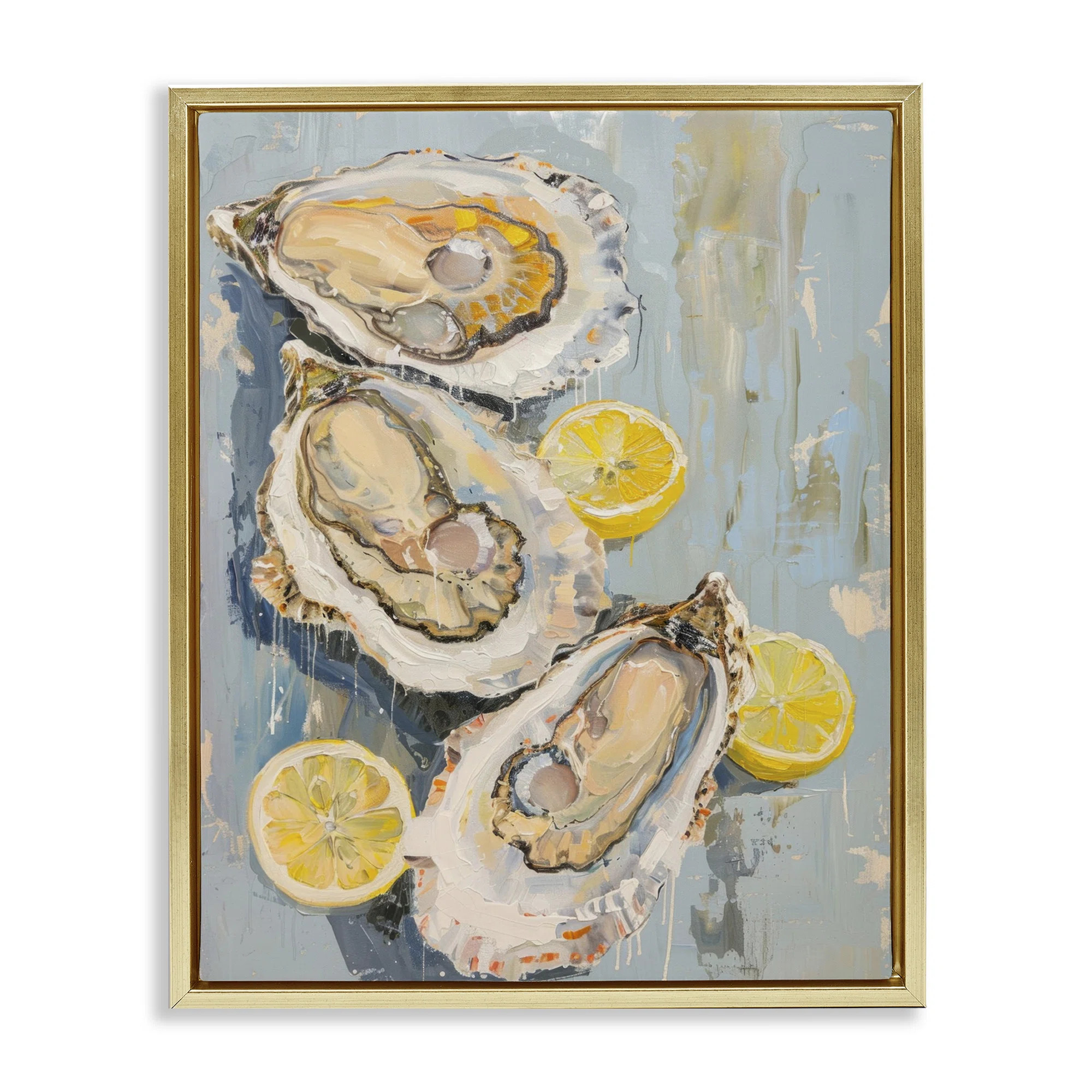 Oysters & Lemon Slices Canvas Wall Art by LSR Design Studio | Wayfair North America