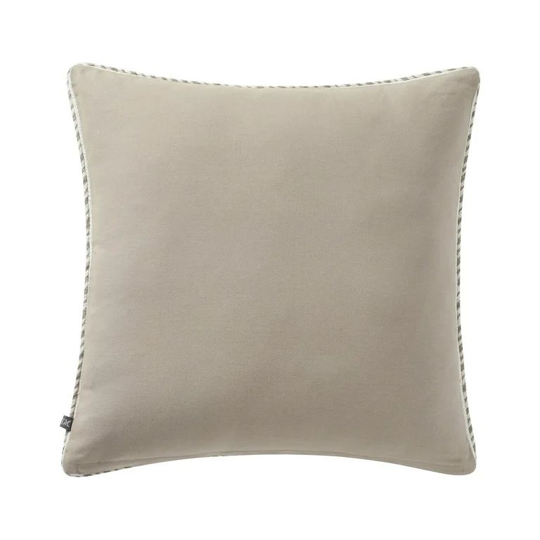 My Texas House 22" x 22" Taupe Arielle Textured Cotton Decorative Pillow Cover | Walmart (US)