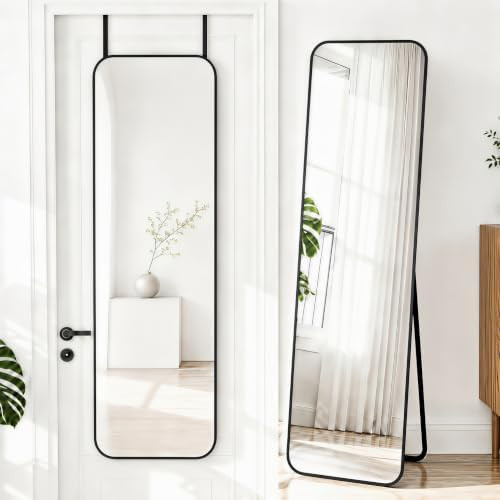 NARCISSUS Full Length Mirror 57x16 Inch, Over The Door Mirror with Stand, Wall Mounted or Freesta... | Amazon (US)
