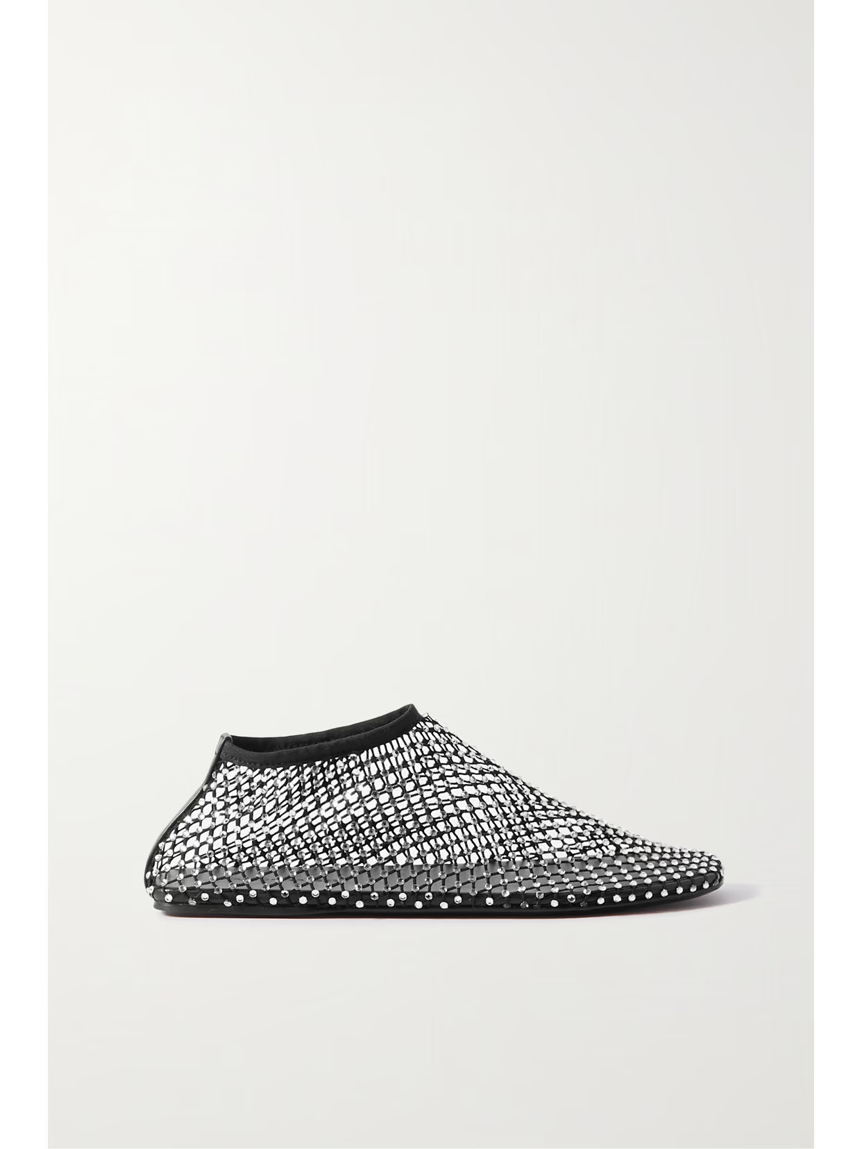 Christopher Esber - Minette Crystal-embellished Mesh Ballet Flats - Black | NET-A-PORTER (US)