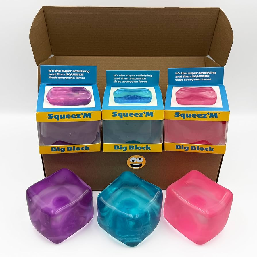 Premium Big Block Squeez'M Cube – 35% Larger Than The Standard Squishy Cube, Toy for Kids & Adu... | Amazon (US)