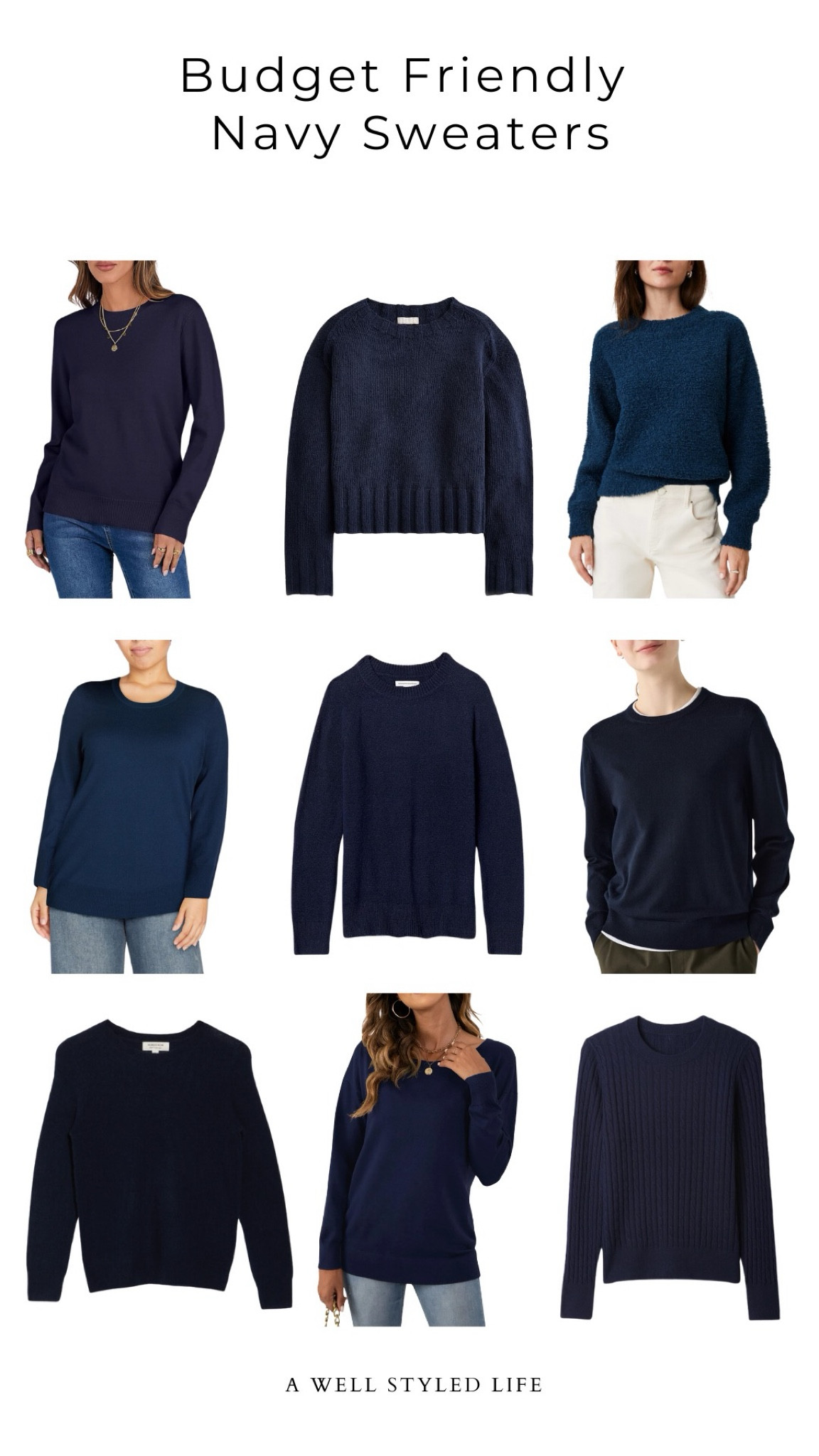 Budget Friendly Navy Sweaters

Rounding up some great navy sweaters at budget friendly prices.


#Fashionover50 #LTKOver50Style #fashion #women'sfashion #womensfashion #navy #navysweaters #budgetfashion #sweaters 
#womenssweater

#LTKStyleTip #LTKFindsUnder50 #LTKSeasonal