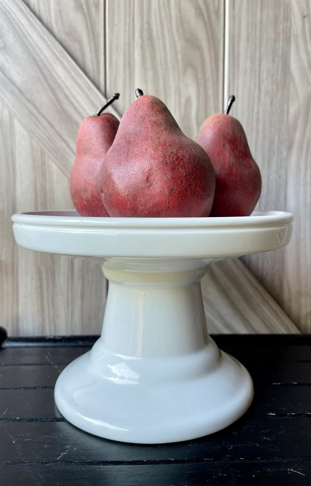 SET of 3, 4" Faux Red Pear, Faux Red Pear, Faux Dried Fruit, Faux Red Fruit, Photo Fruit Prop, Fa... | Etsy (US)