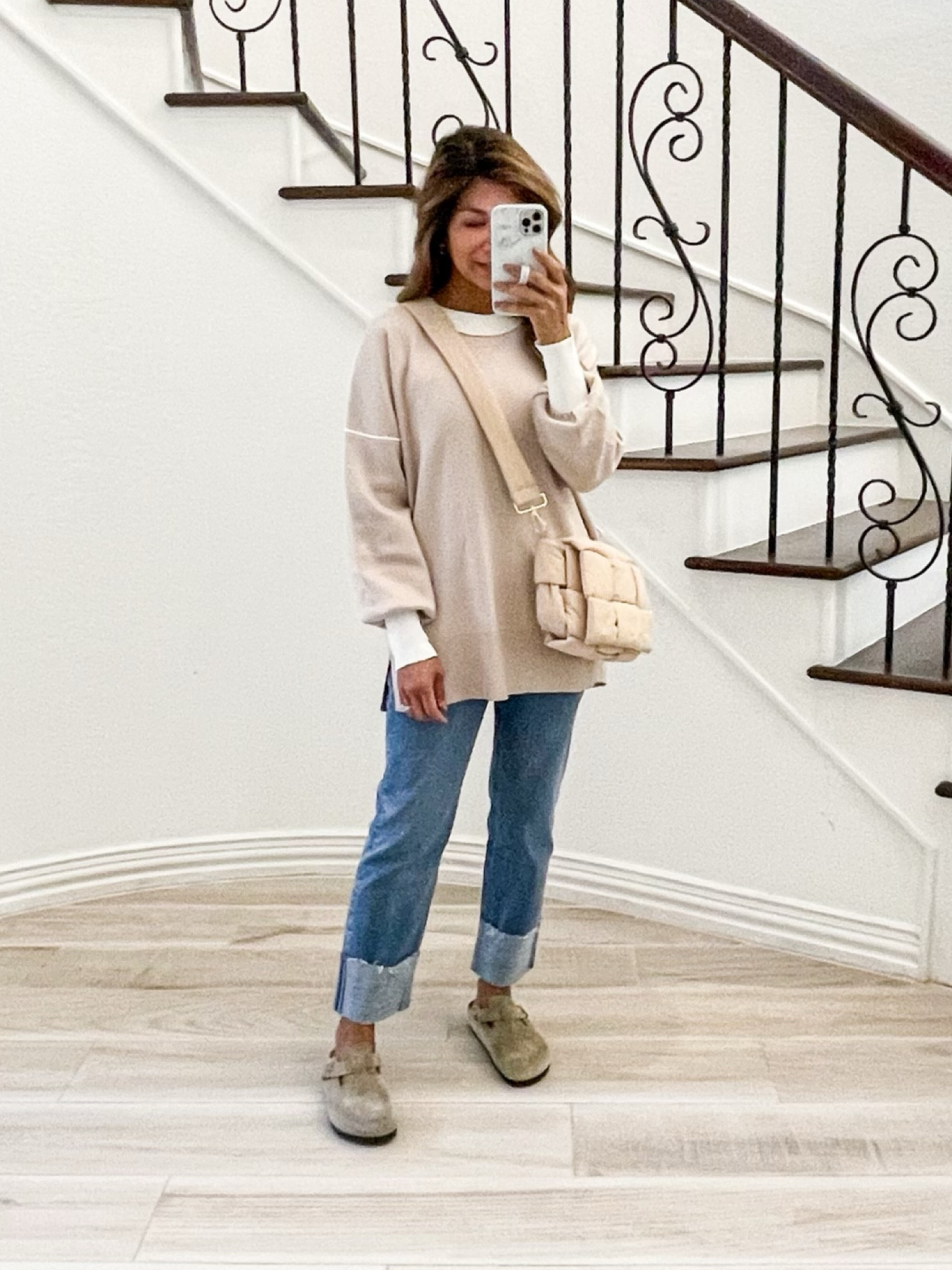 Sweater is legging-friendly, wearing a small, jeans(Abercrombie) fits tts(26) short length, Birkenstock fits tts. 

Amazon finds, casual outfit, fall outfit, fall fashion, petite style, affordable fashion, fashion over 50, fashion over 40 

#LTKover40 #LTKstyletip #LTKfindsunder50