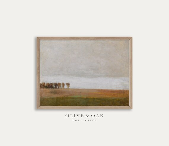 Autumn Tone Art Print / Minimalist Landscape Painting / Warm - Etsy | Etsy (US)