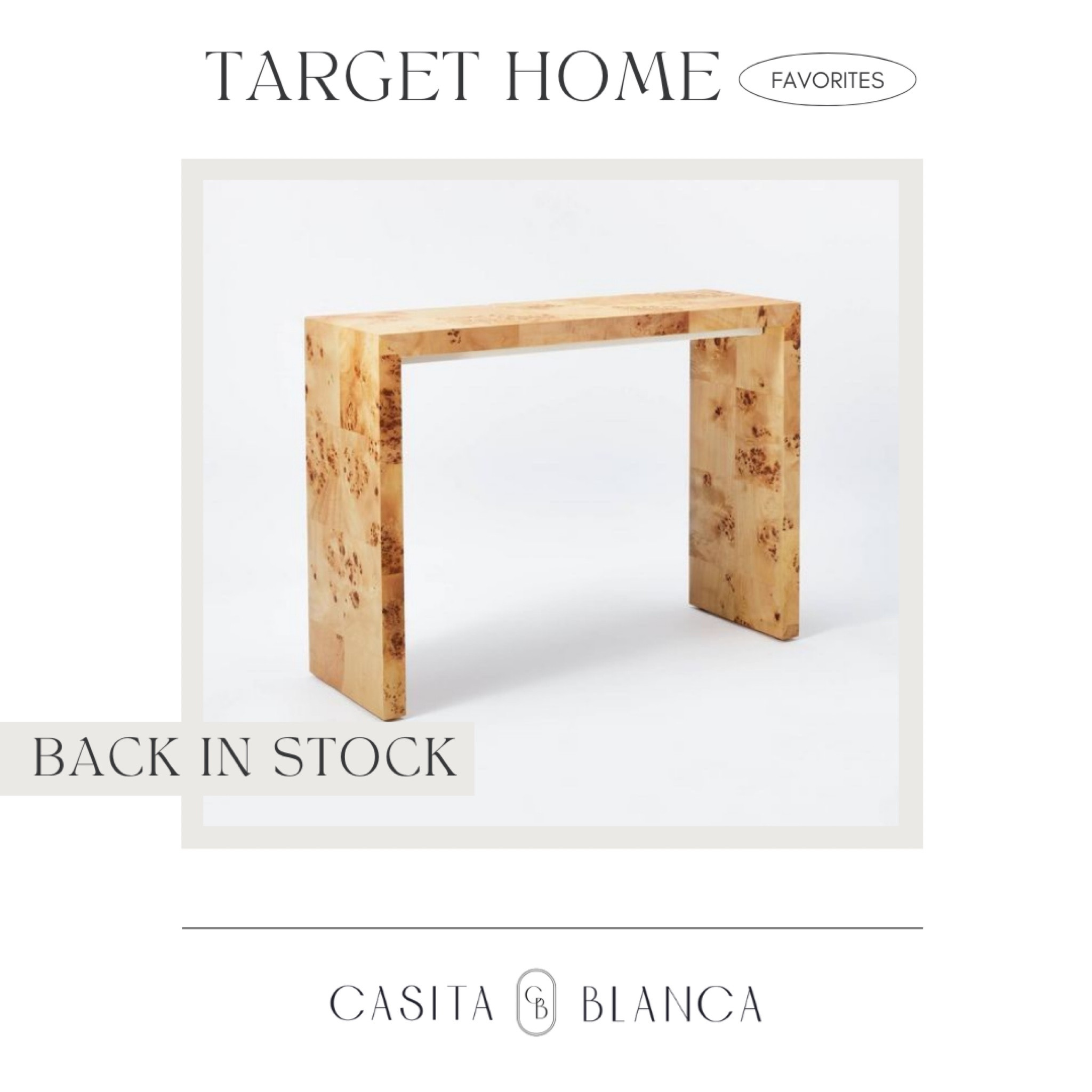 Ogden Burled Wood Console Table … curated on LTK