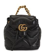 Made In Italy Leather G G Marmont Matelasse Backpack | TJ Maxx