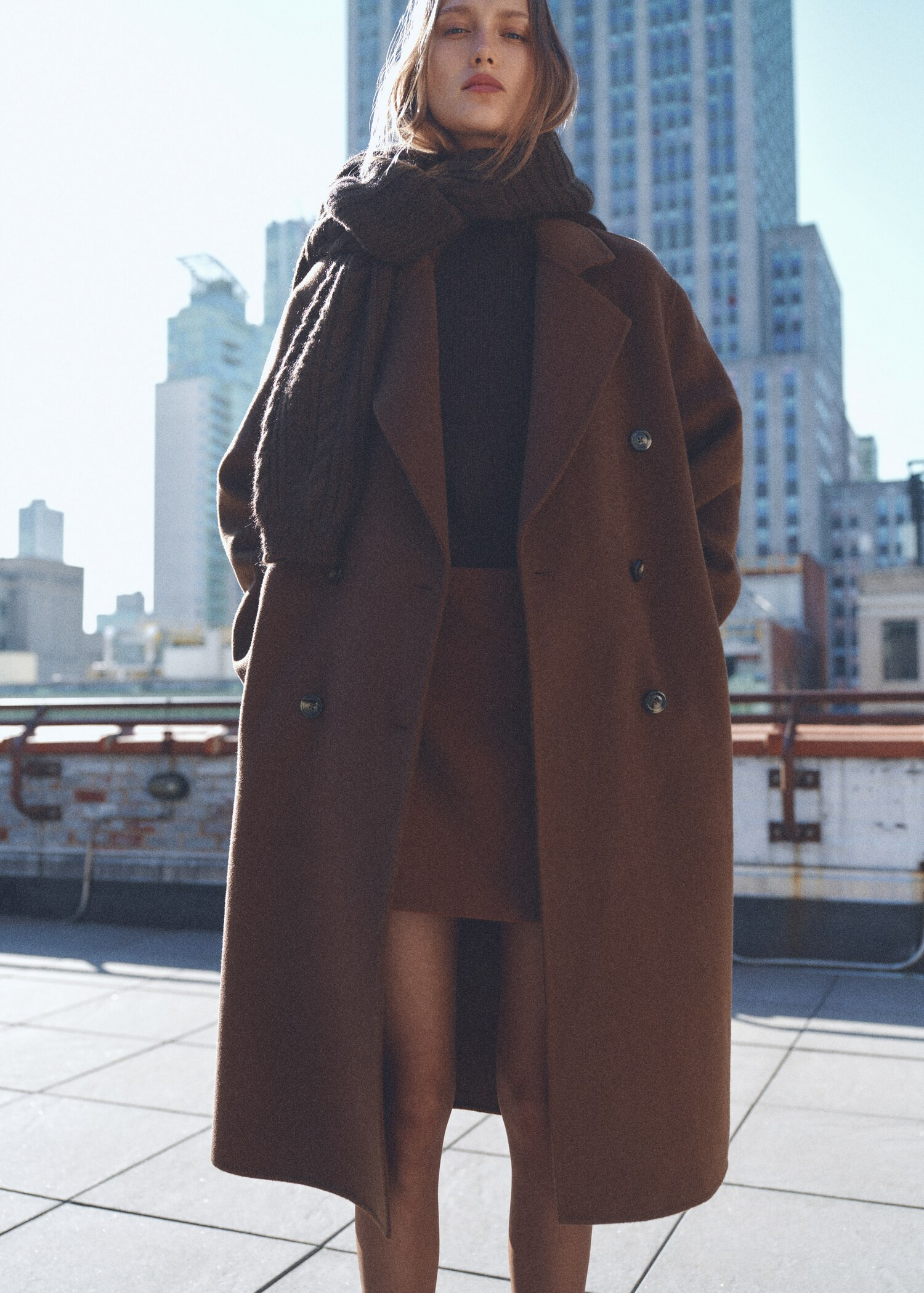 Handmade oversized wool coat | MANGO (UK)