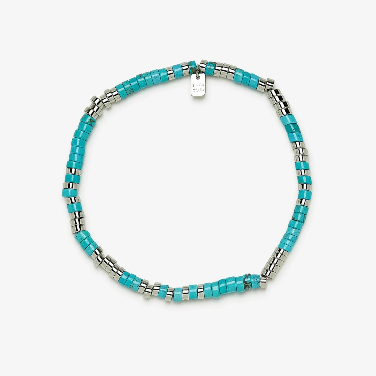 Turquoise Bead Stretch Anklet | Pura Vida Bracelets