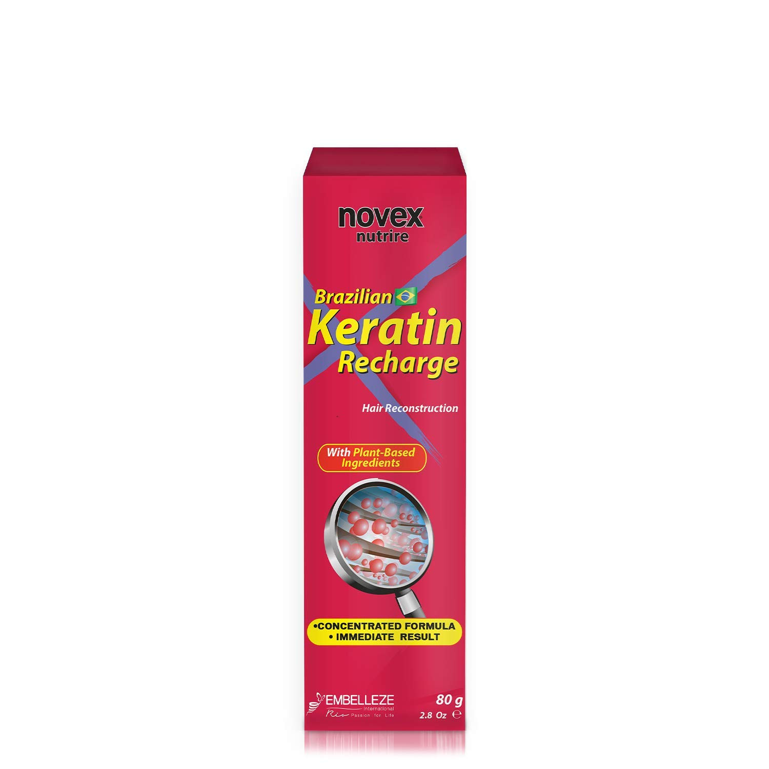 Novex Brazilian Keratin Recharge Tubo Leave In 80g / 2,8 oz - Reconstructive queratina, controle ... | Amazon (BR)