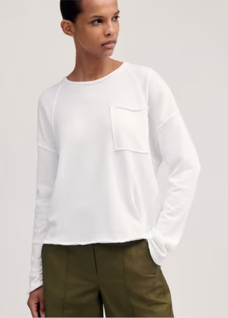 Lightweight Raw Edge Box Sweatshirt | ME+EM US