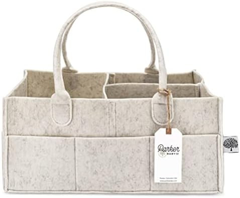 Parker Baby Diaper Caddy - Nursery Storage Bin and Car Organizer for Diapers and Baby Wipes - Whi... | Amazon (US)