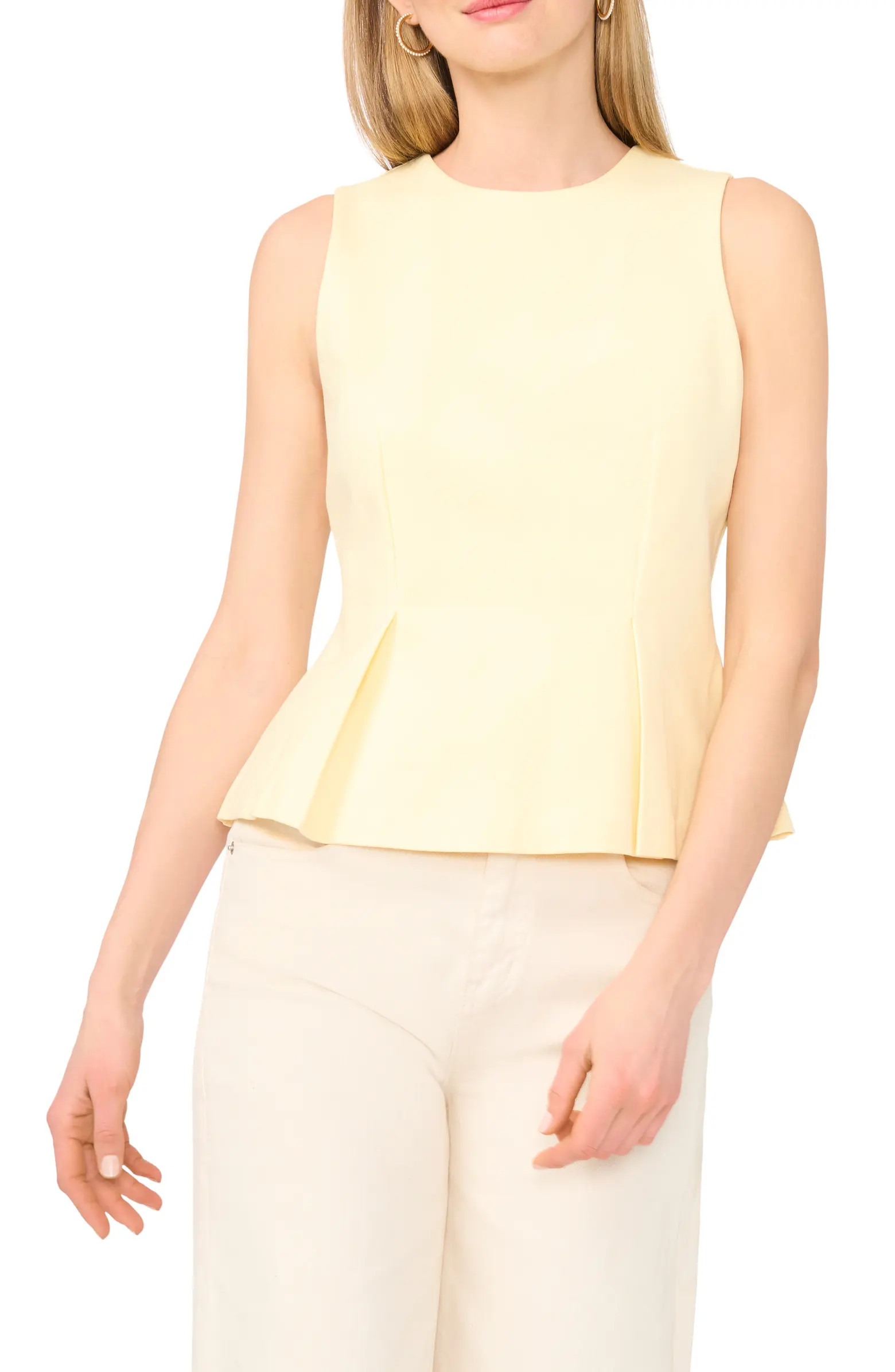Ted Baker Pleated Ponte Peplum Top | Nordstromrack | Nordstrom Rack