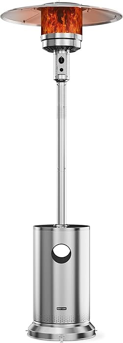 EAST OAK Anti-rust 50,000 BTU Patio Heater for Outdoor Use With Double-Layer Stainless Steel Burn... | Amazon (US)