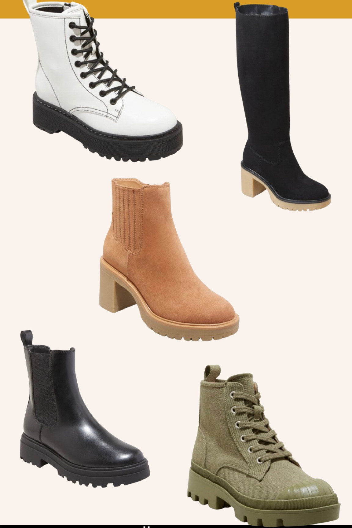 Five Fabulous Fall Boots from Target. From your basic black boots to a fun punch color!

#LTKGiftGuide #LTKunder50 #LTKSeasonal