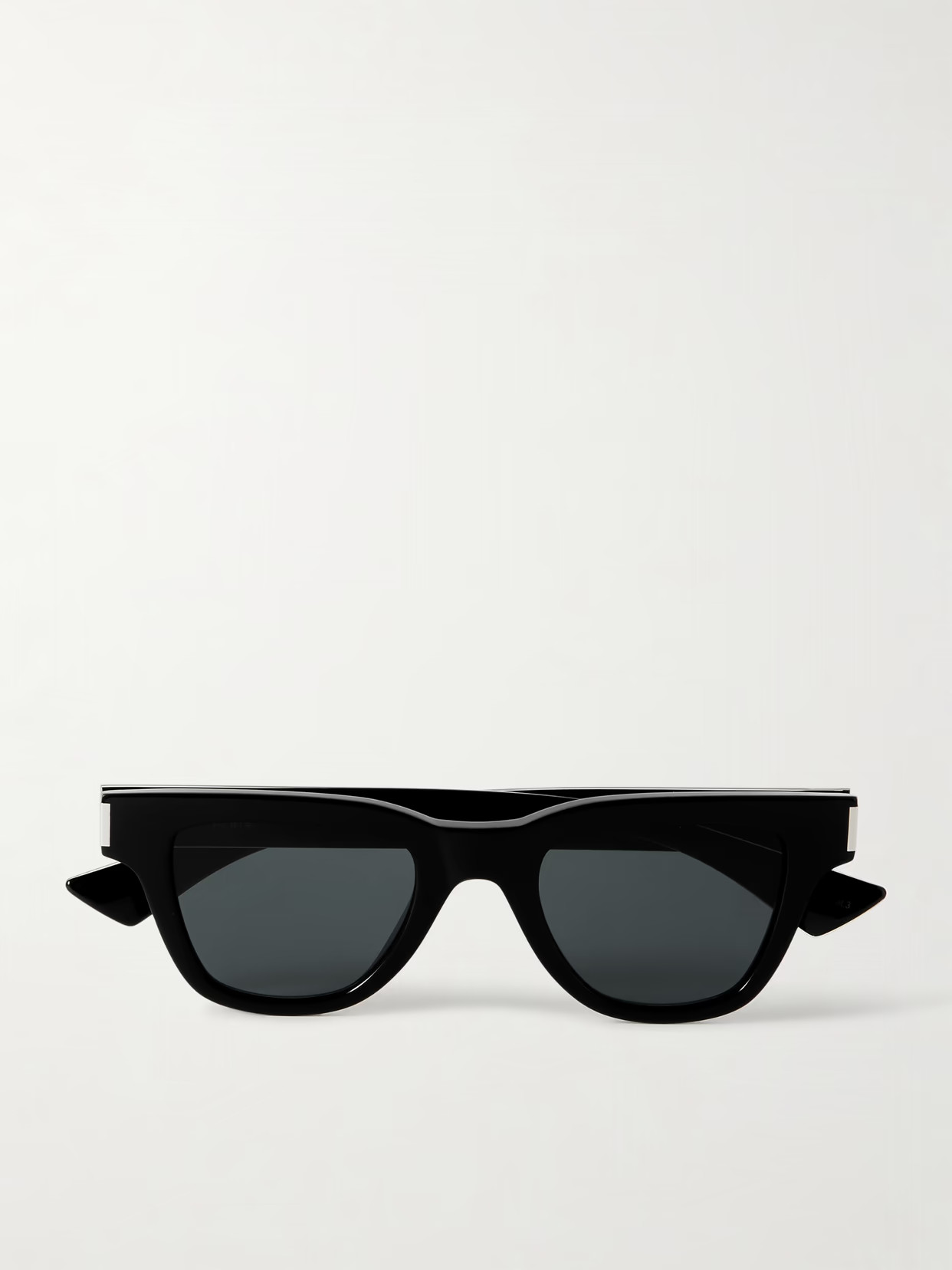 SAINT LAURENT EYEWEAR - Jacques D-frame Acetate And Silver-tone Sunglasses - Black | NET-A-PORTER (US)