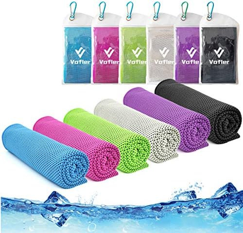 Cooling Towel,Vofler [6 Pack] Cool Towels Microfiber Chilly Ice Cold Head Band Bandana Neck Wrap ... | Amazon (US)