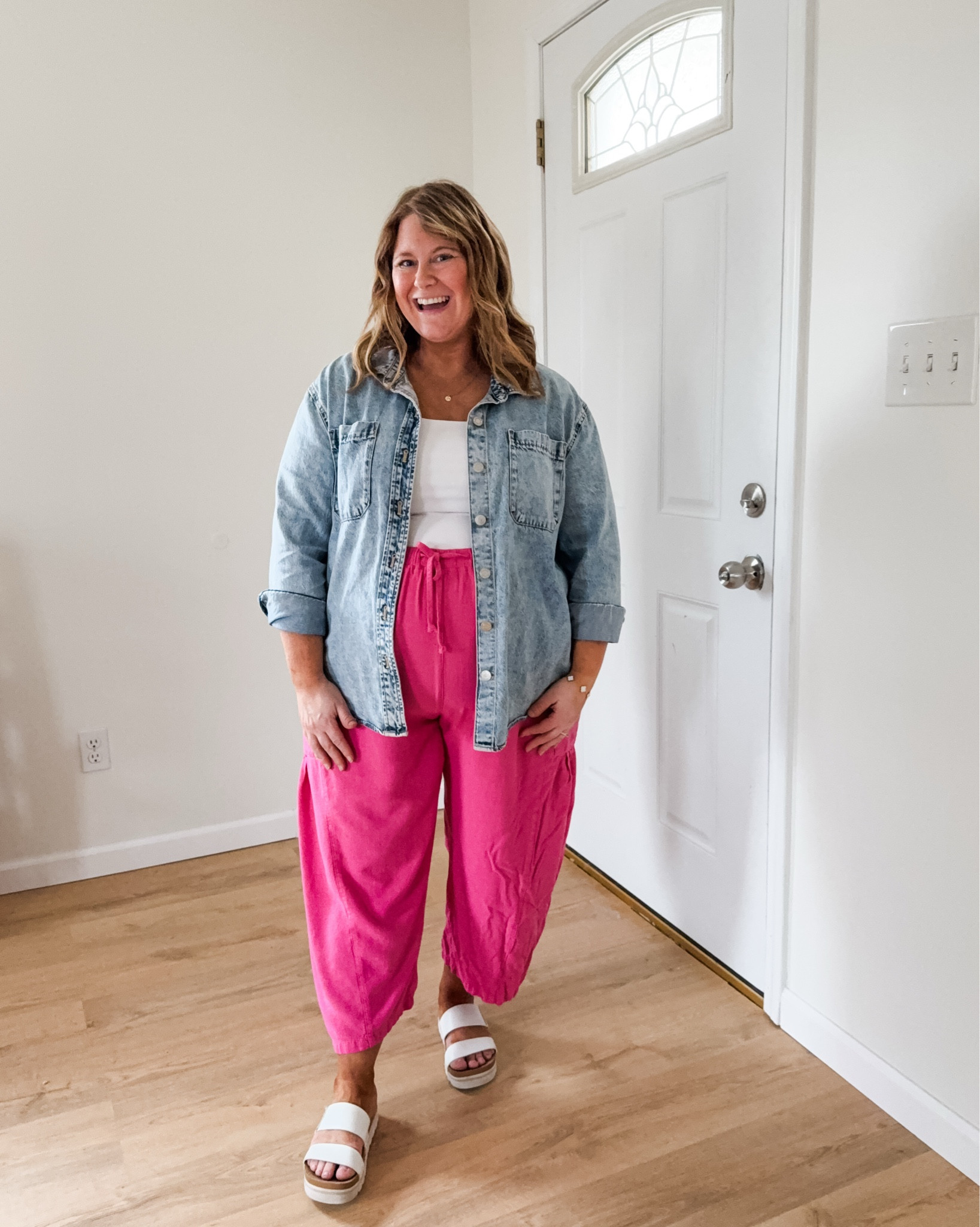 I’m wearing a large in my linen pants.  They fit well even 24 weeks pregnant.  My tanks and floral tee are an XL.  My denim and gauze shirts are older so I linked similar. 


#LTKSeasonal #LTKBump #LTKMidsize