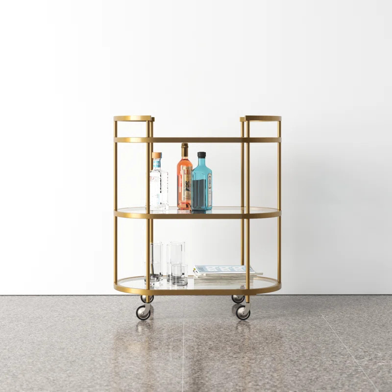 Rosario Metal Bar Cart | Wayfair North America