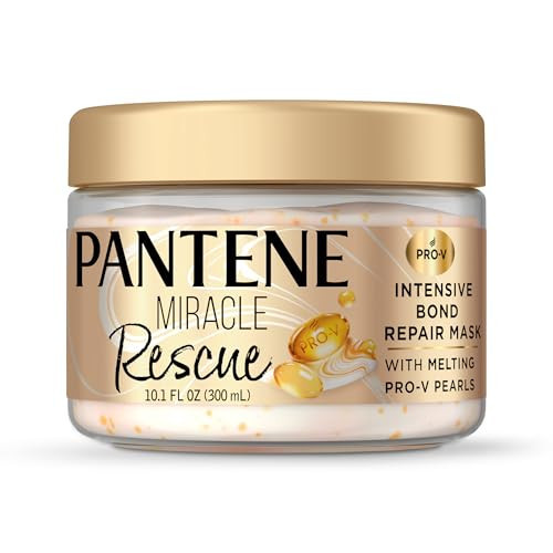 Pantene Miracle Rescue Hair Mask, Intensive Bond Repair with Melting Pro-V Pearls, Melts Away Damage, Builds Bonds, Strengthens Against Damage, Deep Conditioning for Dry Damaged Hair, 10.1 fl oz | Amazon (US)