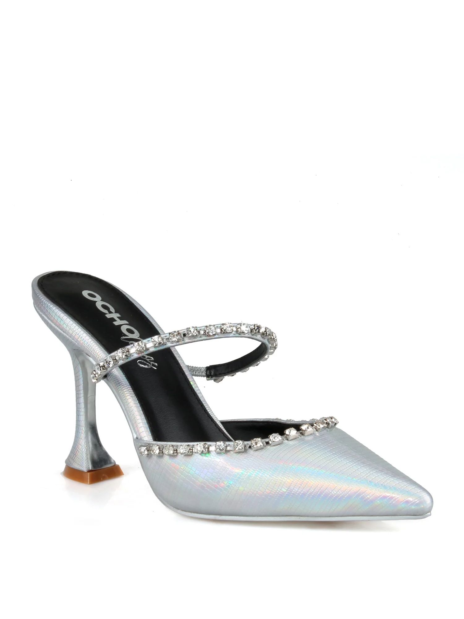 Ochotoros Slip On Women's Mule Pumps in Silver - Walmart.com | Walmart (US)