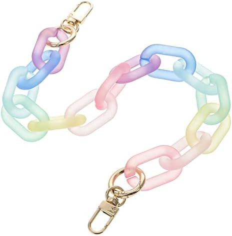 VALICLUD Acrylic Handbag Strap Colorful Rainbow Purse Replacement Chian Crossbody Shoulder Replac... | Amazon (US)