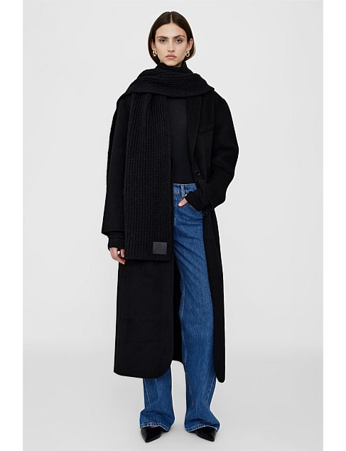 Anine Bing Hannah Scarf Black | David Jones | David Jones (Australia & New Zealand)