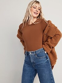 Long-Sleeve Jersey Bodysuit for Women | Old Navy (US)