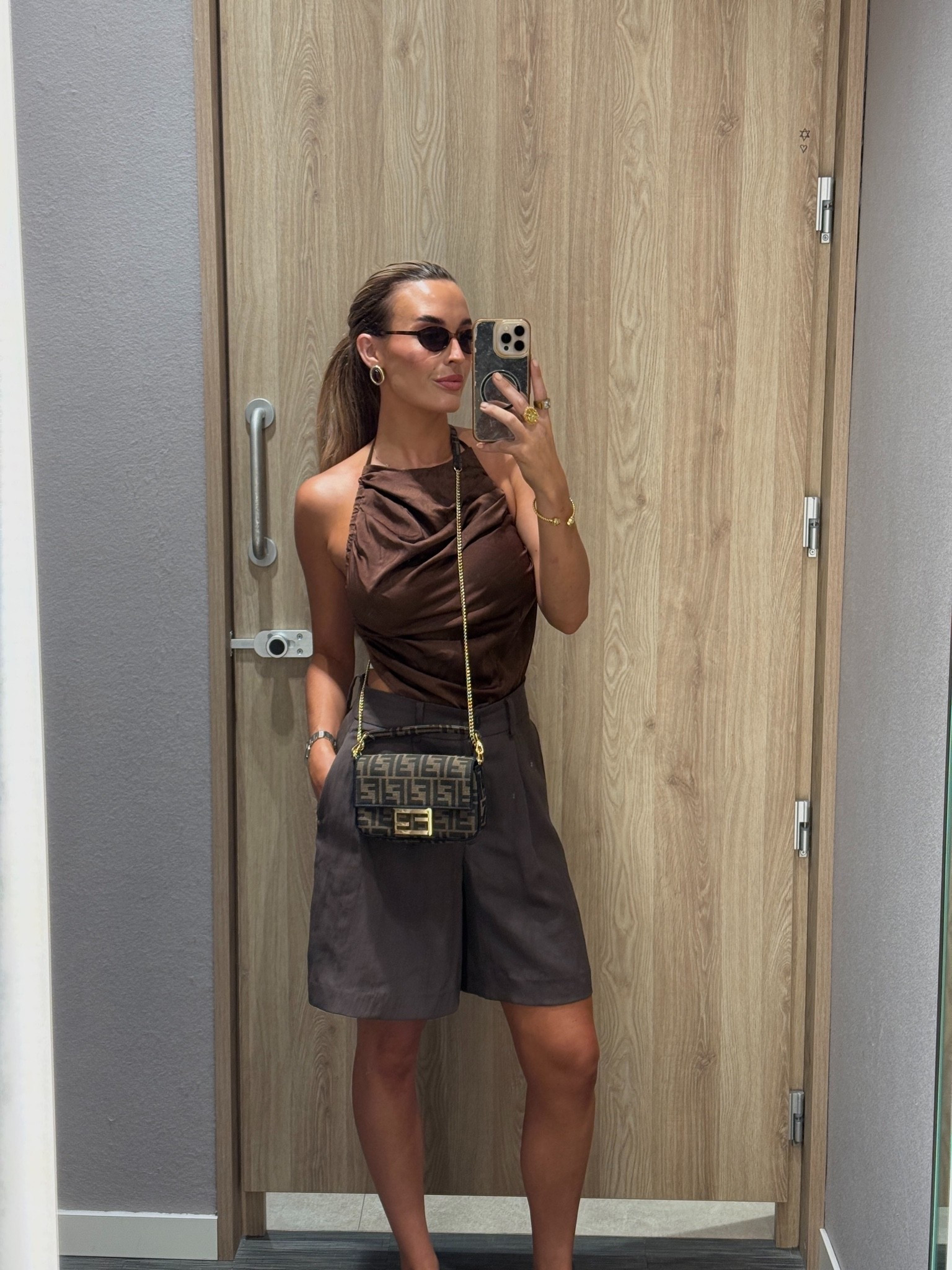 OOTD for a shop around town 🤎

#allbrownoutfit #latesummeroutfit #summerstyle #bermudashorts

#LTKsummer #LTKFashionMonth #LTKstyletip