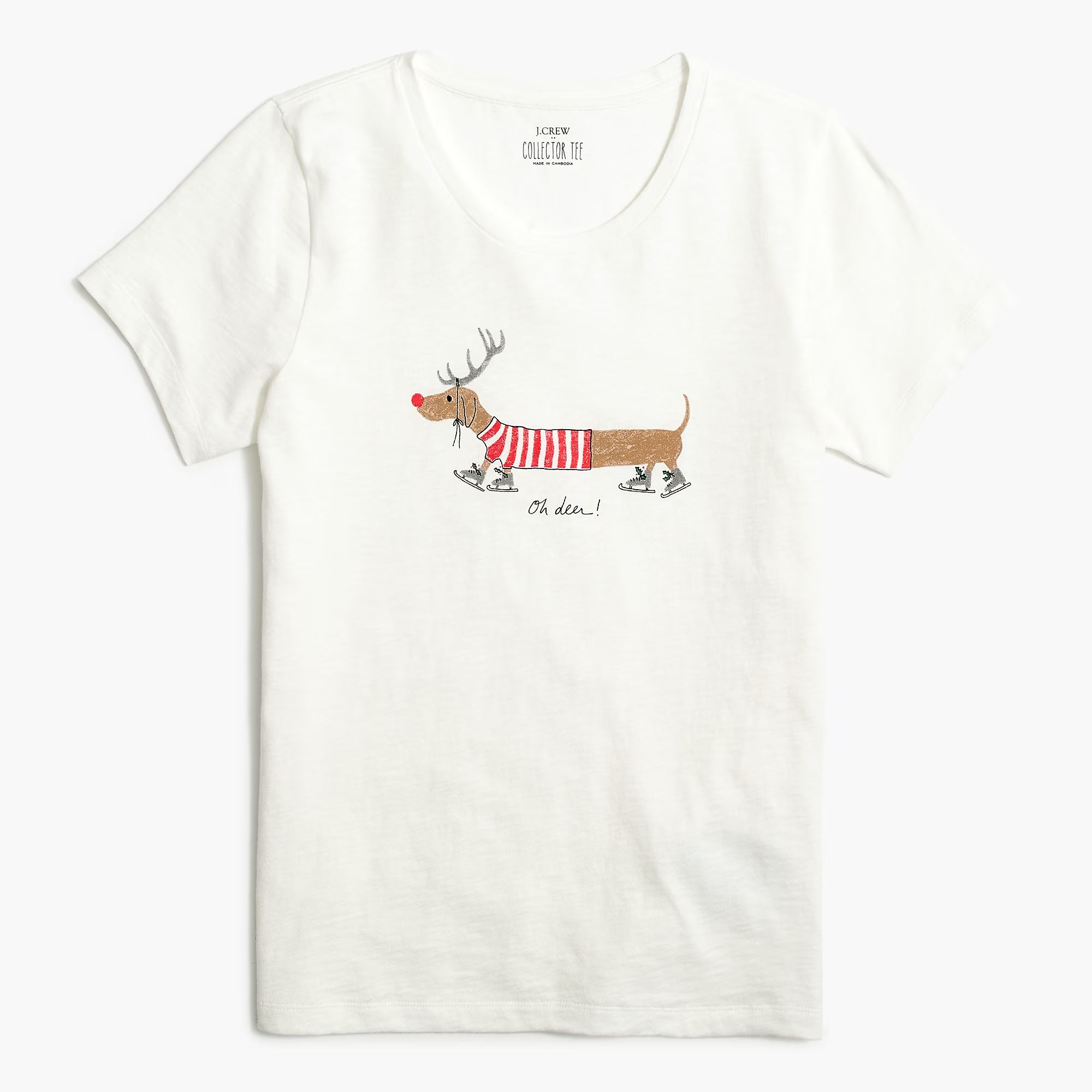"Oh deer" dachshund graphic T-shirt | J.Crew Factory
