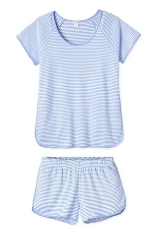 Pima Shorts Set in Hydrangea | LAKE Pajamas