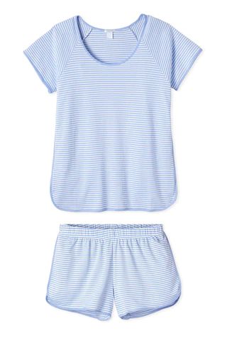 Pima Shorts Set in Hydrangea | LAKE Pajamas