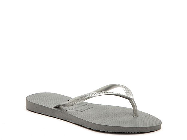 Havaianas Slim Flip Flop - Women's - Grey/Silver | DSW