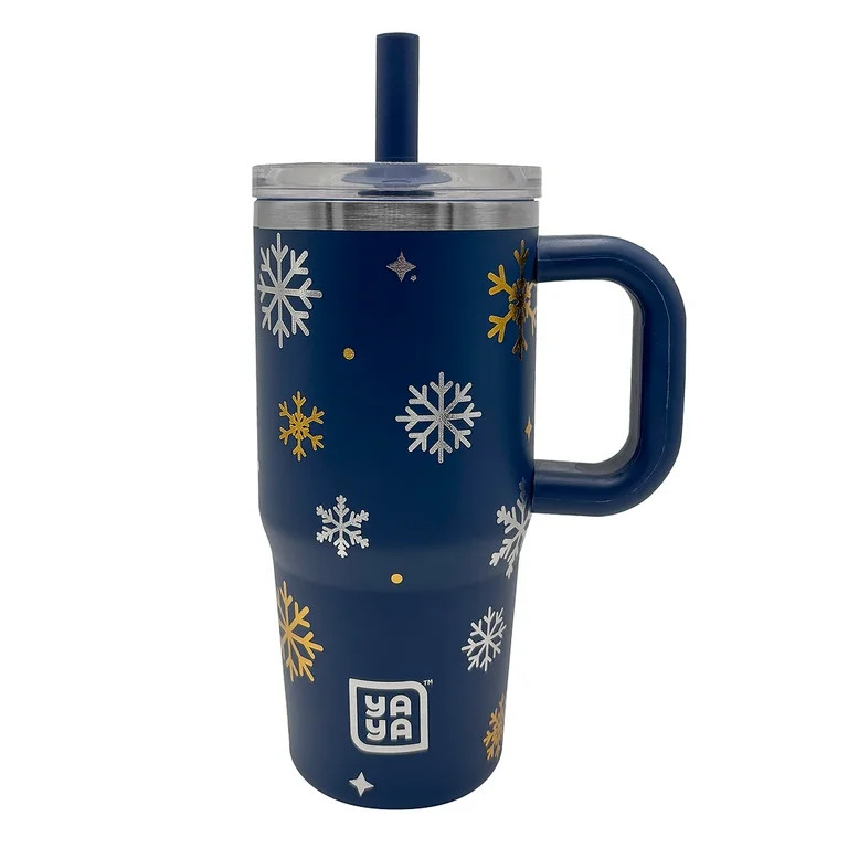 YAYA My First Travel Tumbler for Toddlers 3+ with Reusable Straw and Spill-Safe Lid, 12oz, Snowfl... | Walmart (US)