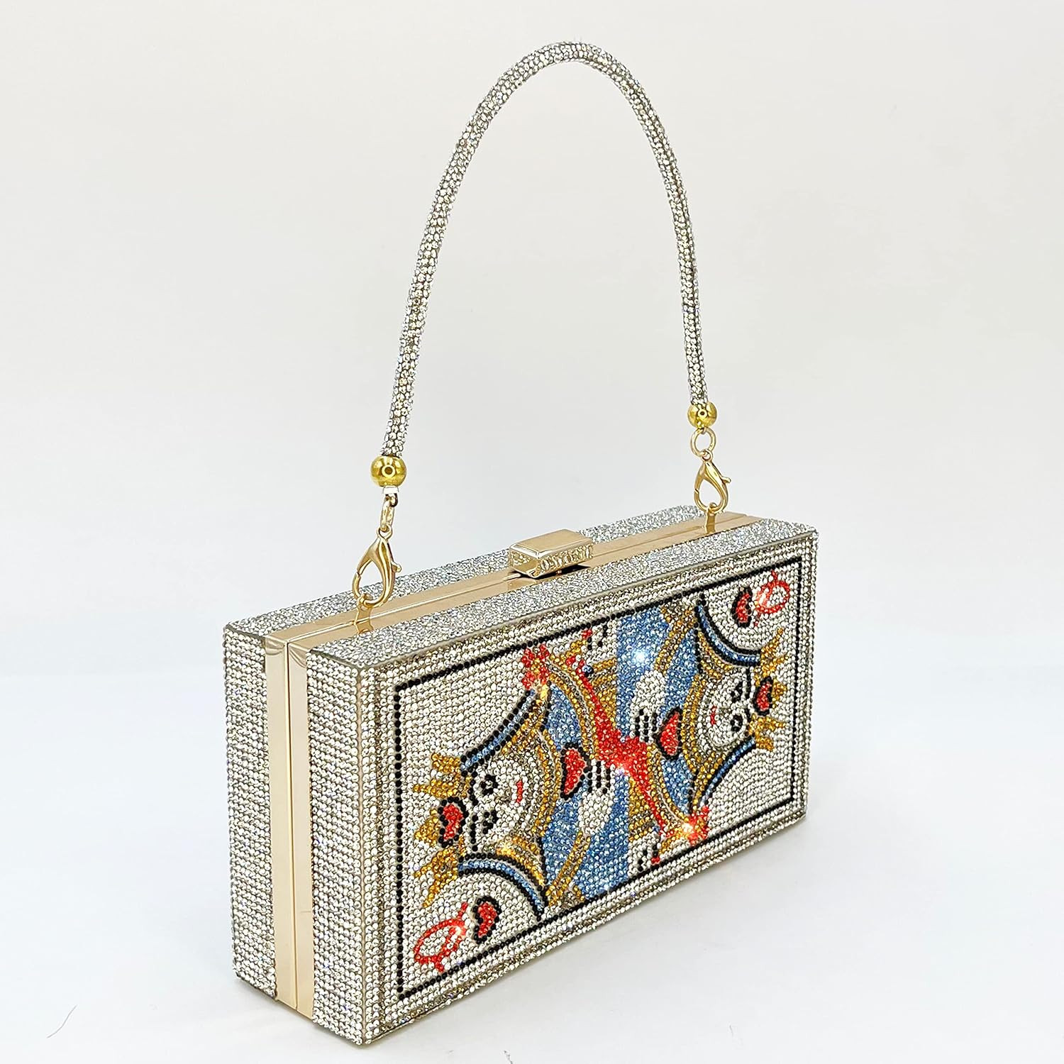 Powerpurlife Evening Party Glitter Rhinestone bag Chain Shoulder Clutch Bag For Women | Amazon (US)