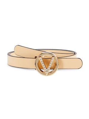 Valentino by Mario Valentino Logo Leather Belt on SALE | Saks OFF 5TH | Saks Fifth Avenue OFF 5TH