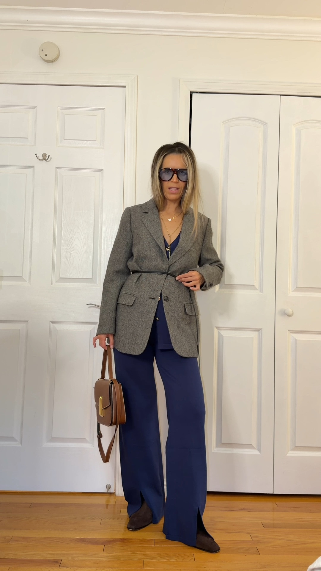 Hit the bell 🔔 in the top right corner so you don’t miss a post from me 🫶

If you tap like ❤️ - once an item goes on sale you’ll receive notification 🙌

SIZING INFO ⬇️
Wearing sz S in wool blend blazer

use my discount code INFG-25JUSTGLOW01110
for 10% off your first purchase

Navy set sz S
Use my discount code justglow011_12 for 12% off

Designer inspired sunglasses
JUSTGLOWVL 15% off.

Brown suede booties true to size 
Also in tall and mule version

#LTKFindsUnder100 #LTKWorkwear #LTKSeasonal