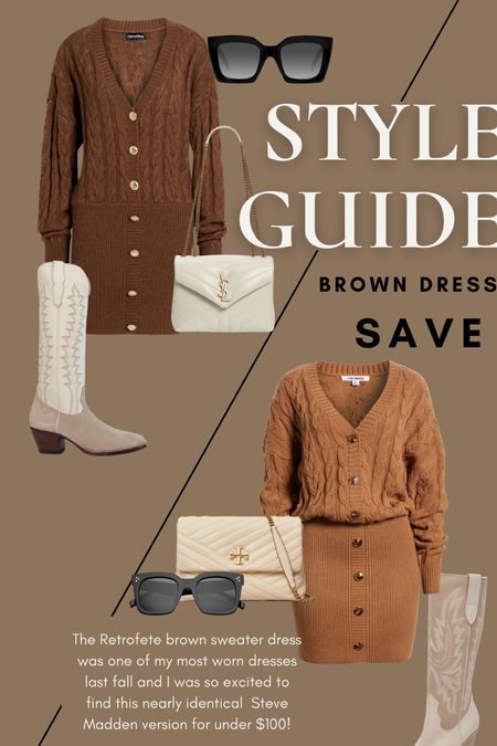 Splurge vs Save: brown sweater dress

#LTKSeasonal #LTKfindsunder100 #LTKstyletip