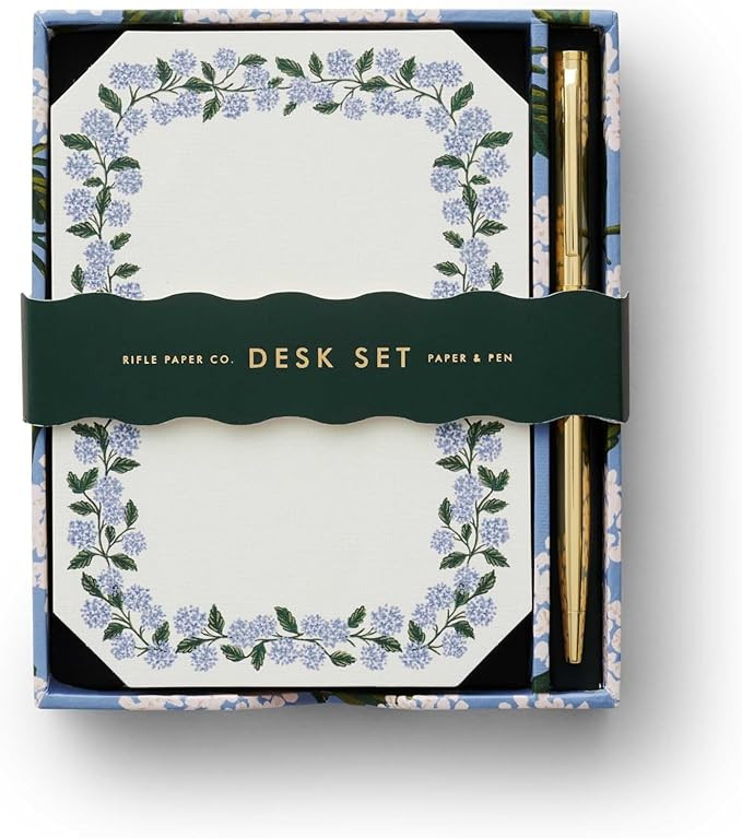 RIFLE PAPER CO. Hydrangea Note Writing Set, Take Notes with Style, Everyday Reminders or Special ... | Amazon (US)