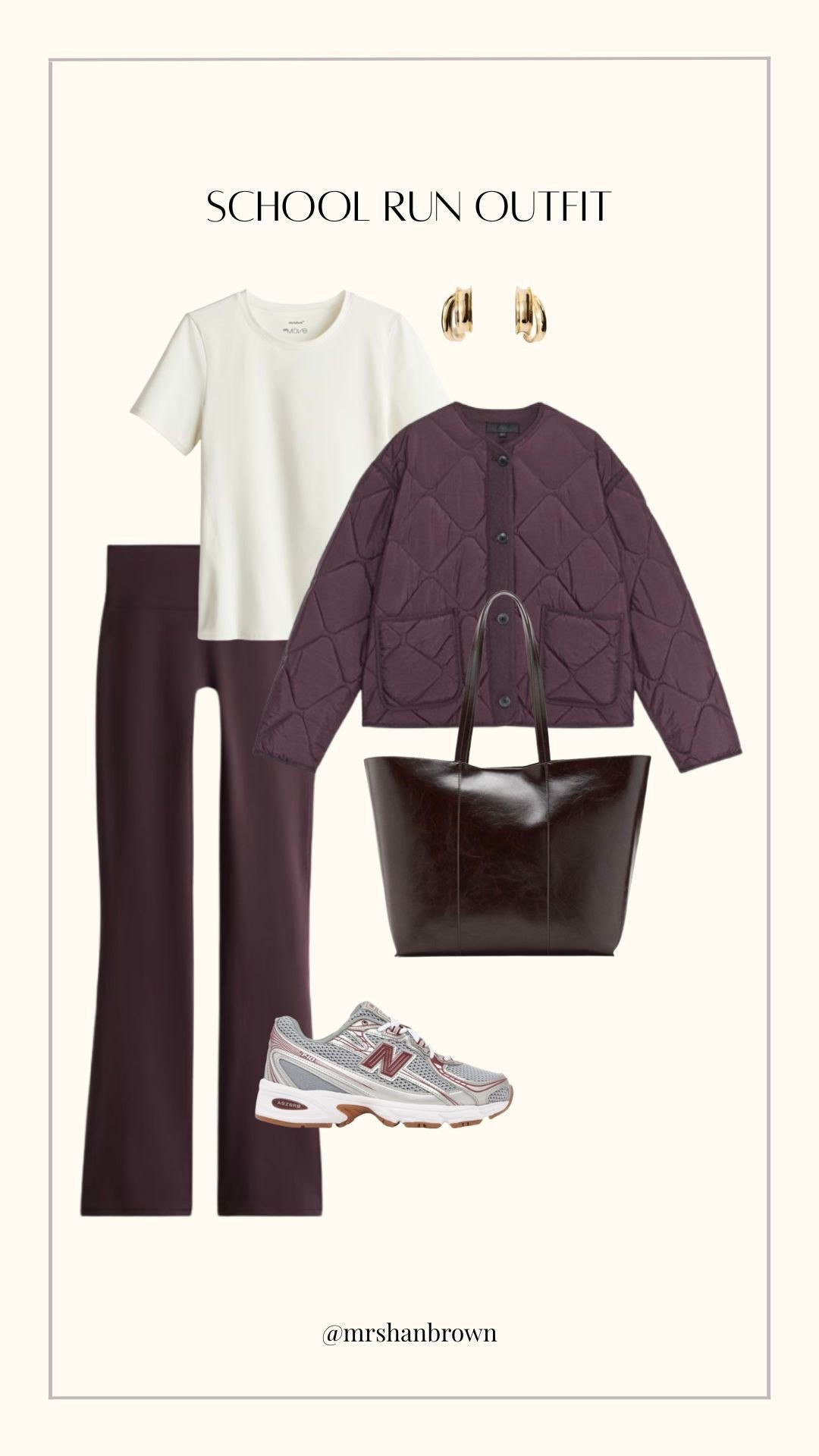 The perfect, easy school run outfit 👟

Burgundy, quilted jacket, athleisure, flared leggings, new balance

#LTKautumn #LTKfitness #LTKuk