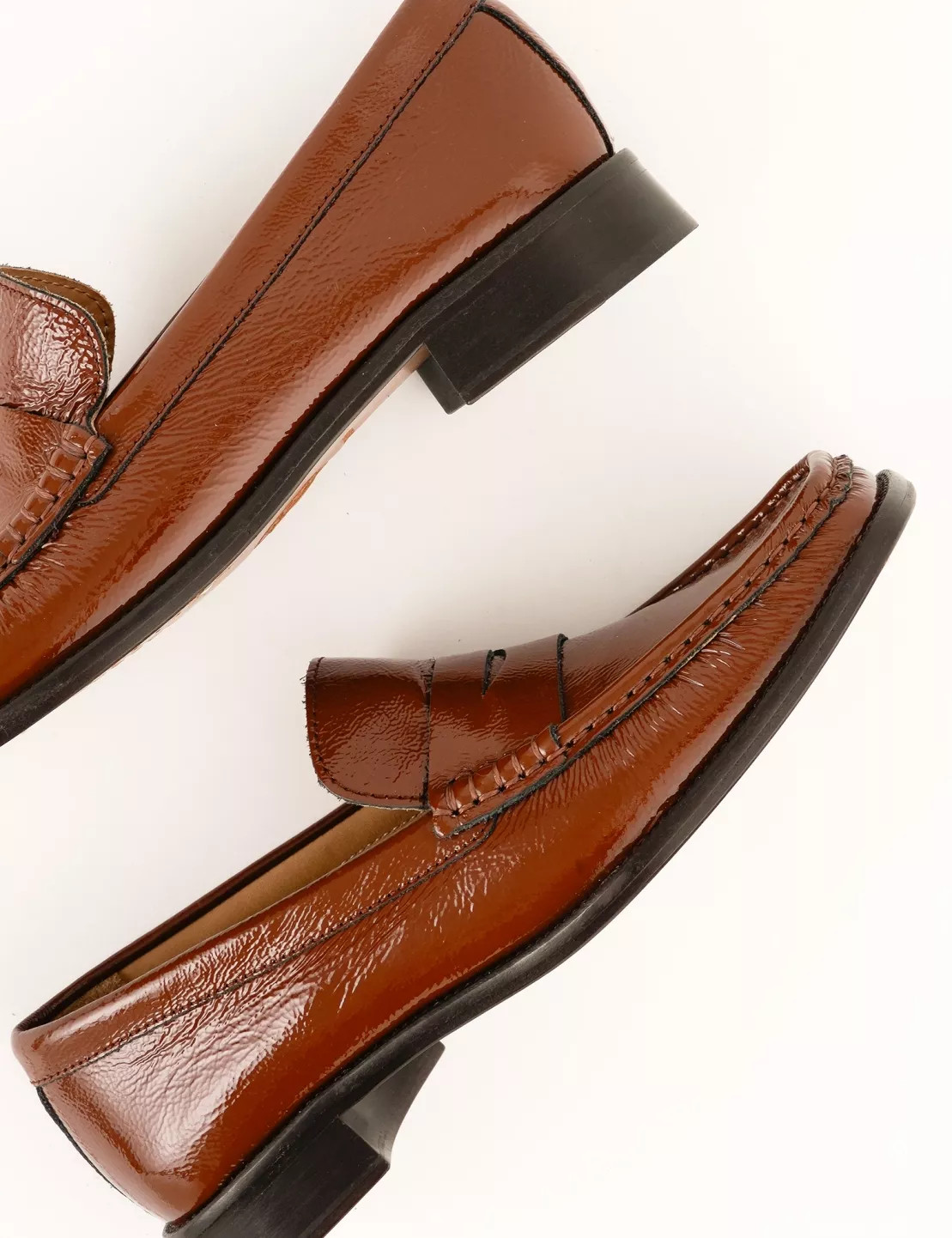 Enzo Patent Leather Loafer - Cognac | Penelope Chilvers
