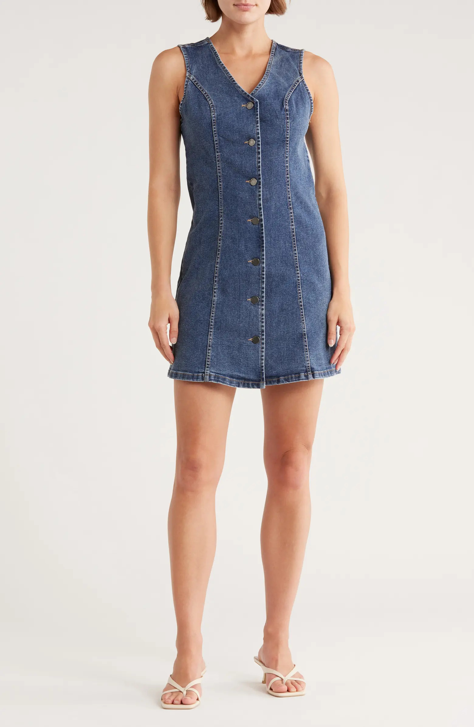 Sleeveless Denim Minidress | Nordstrom Rack