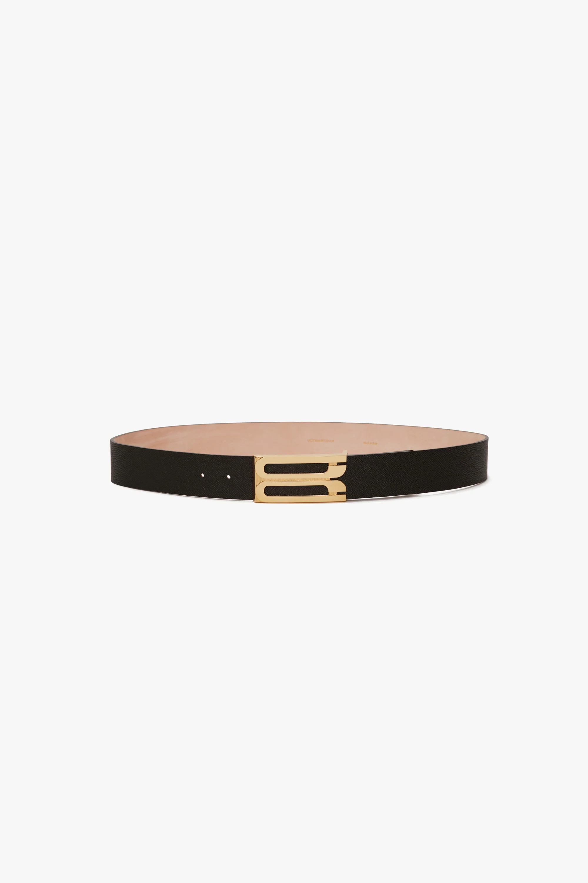 Jumbo Frame Belt In Black Grained Leather | Victoria Beckham UK