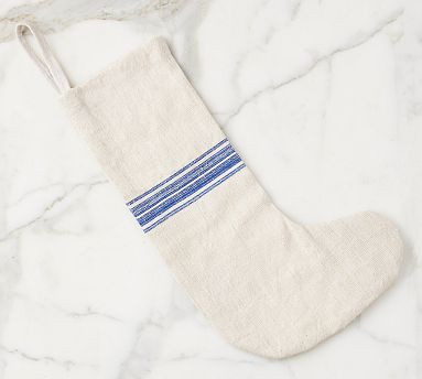 Vintage Grain Sack Holiday Stocking | Pottery Barn (US)
